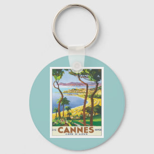 Vintage Cannes Cote D'azur Keychain