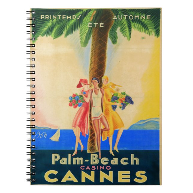 Vintage Cannes French Travel Notebook (Front)