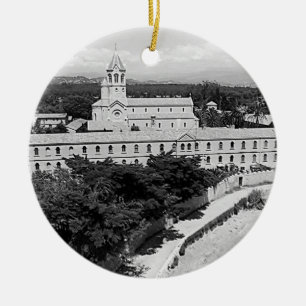 Vintage Cannes Saint-Honorat island monastery Ceramic Ornament