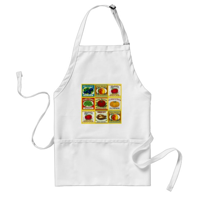 Vintage Canning Canned Can Labels Apron Kitchen (Front)