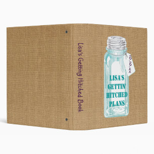 Vintage Canning Jar With Burlap Binder