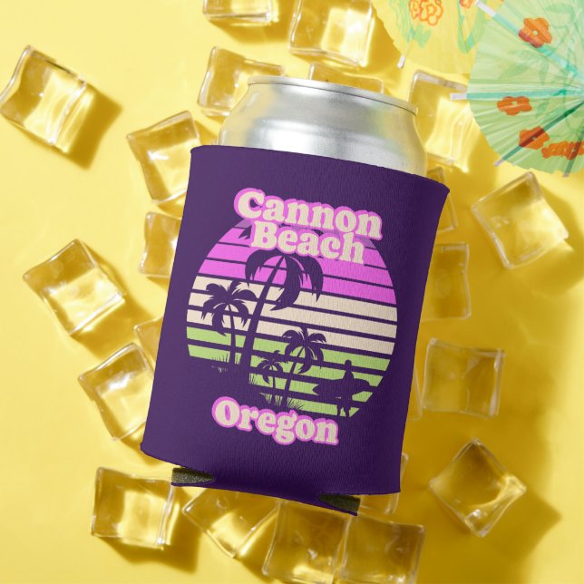 Vintage Cannon Beach Oregon Can Cooler (In Situ Summer)