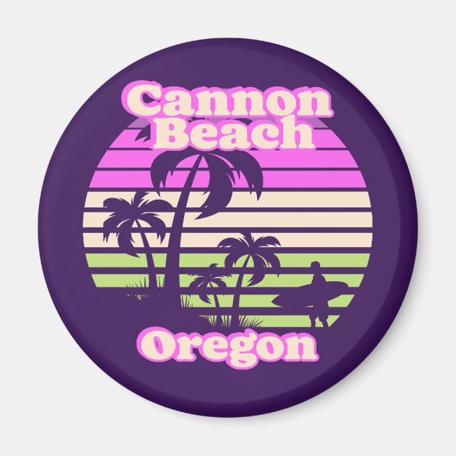 Vintage Cannon Beach Oregon Magnet (Front)
