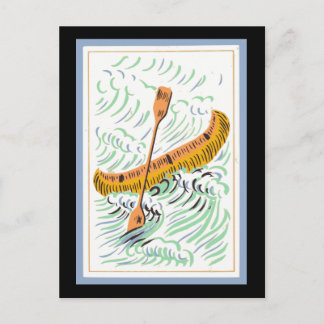 Vintage Canoe Art Postcard