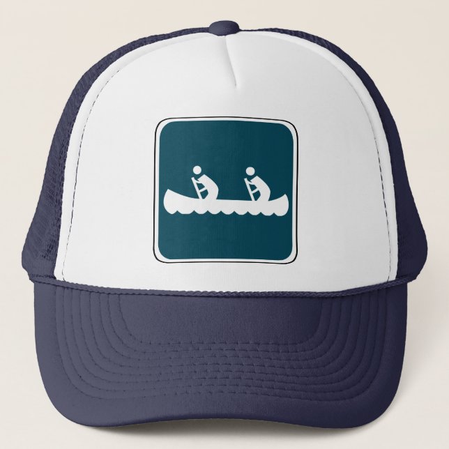Vintage Canoe Sign Trucker Hat (Front)
