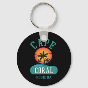 Vintage Cape Coral Florida Beaches Novelty Art Pal Keychain