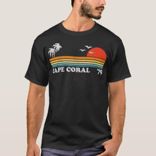Vintage Cape Coral Florida Retro Sun Beach Surfing T-Shirt