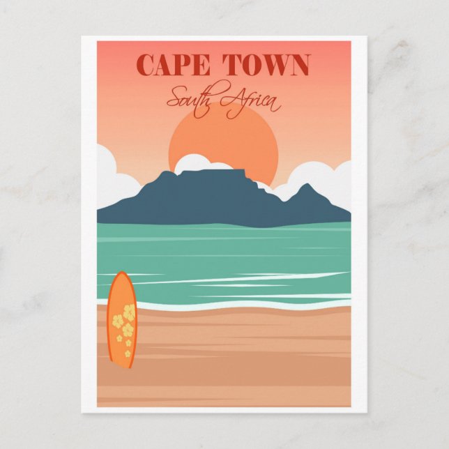 Vintage Cape Town South Africa Travel Postcard (Front)
