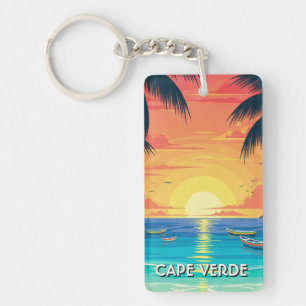 Vintage Cape Verde Travel Keychain
