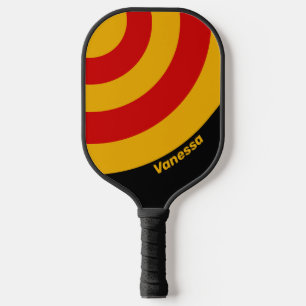 Vintage Capital City Circle Stripe with Name Pickleball Paddle