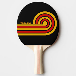 Vintage Capital City Curl Stripes with Name Ping Pong Paddle