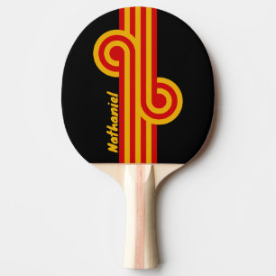Vintage Capital City Stripe Loop with Name Ping Pong Paddle