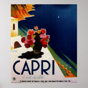 Vintage Capri French Travel Poster