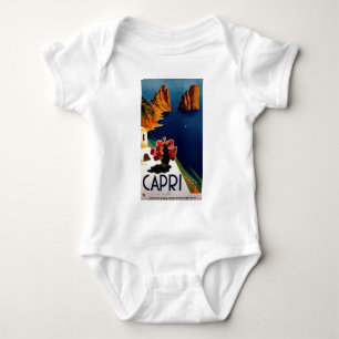 Vintage Capri Italy Travel Baby Bodysuit