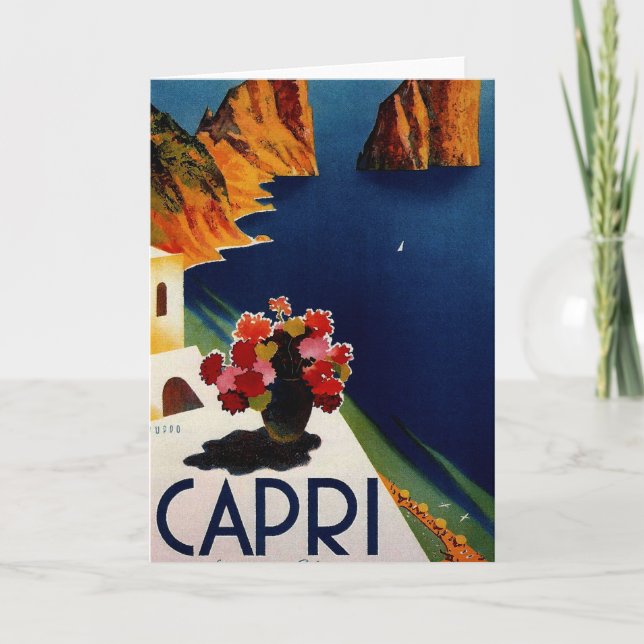 Vintage Capri Italy Travel Card (Front)