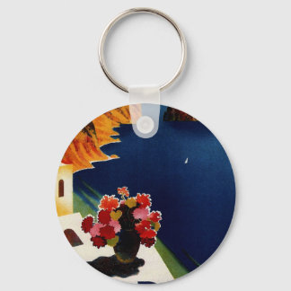 Vintage Capri Italy Travel Keychain