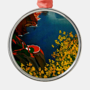 Vintage Capri L'Isola del Sole Italy Metal Ornament