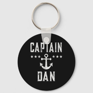 Vintage Captain Dan Personalized First Name Boatin Keychain