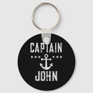 Vintage Captain John - Family Cruise Or Lake Boati Keychain