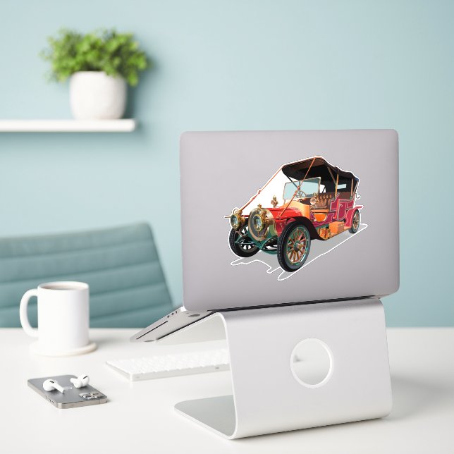 Vintage car (Laptop On Desk)