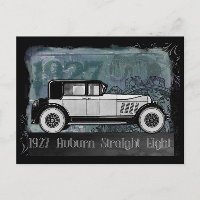 Vintage Car 1927 Auburn Straight Eight Postcard (Front)