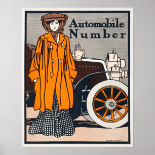Vintage Car Advertisement Poster