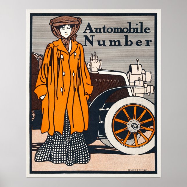 Vintage Car Advertisement Poster (Front)