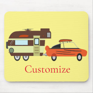 Vintage Car and Camper Thunder_Cove Mouse Pad