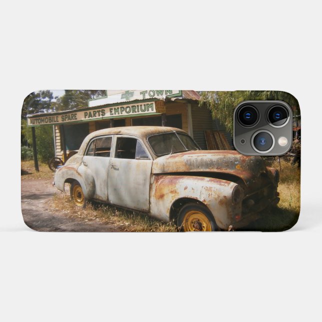 Vintage Car And Garage, Case-Mate iPhone Case (Back (Horizontal))