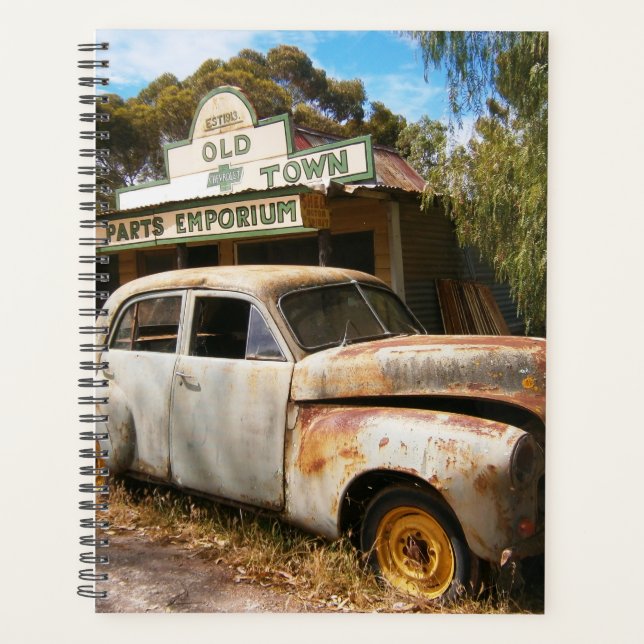Vintage Car And Garage, Daily Planner (Front)