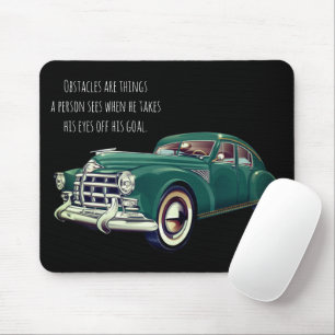 Vintage Car Best Quote Personalized Name Mouse Pad