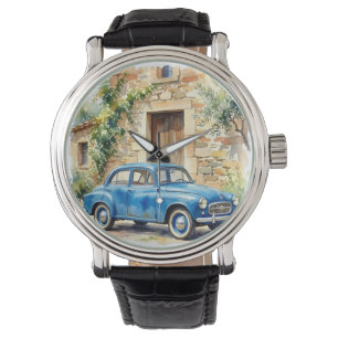 Vintage Car by a Stone Cottage Watch