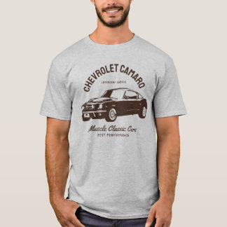 Vintage car Chevrolet camaro typography T-Shirt