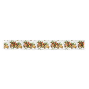 Vintage Car Christmas Mistletoe Thunder_Cove Satin Ribbon