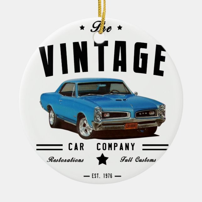 Vintage Car Company Ceramic Ornament (Front)