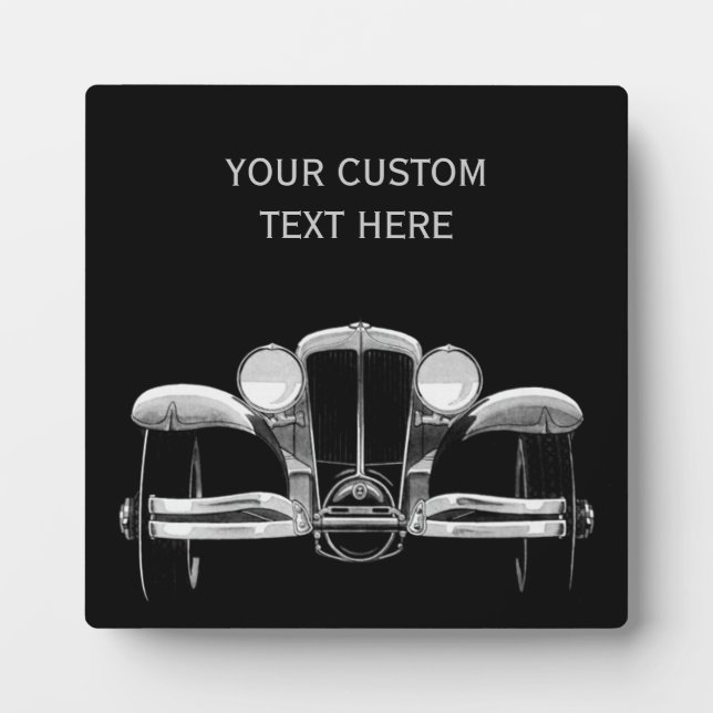 Vintage car custom plaque (Front)