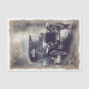 Vintage Car Decoupage Tissue Paper