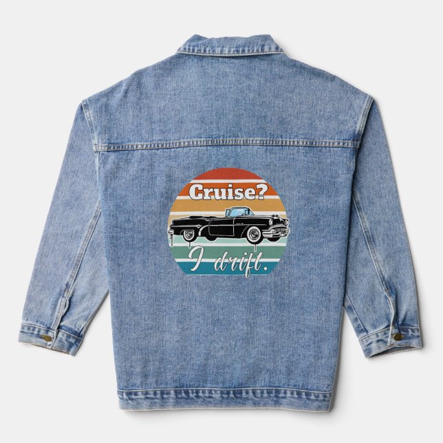 vintage car denim jacket (Back)