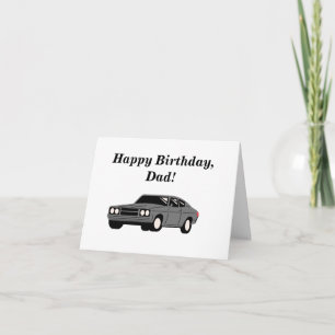 Vintage Car Enthusiast Dad Happy Birthday Card