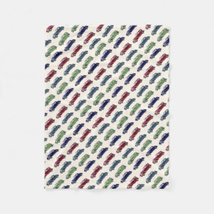 Vintage car fleece blankets
