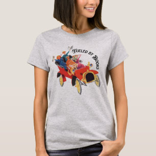 Vintage Car Fuelled By Books Book Lover  T-Shirt