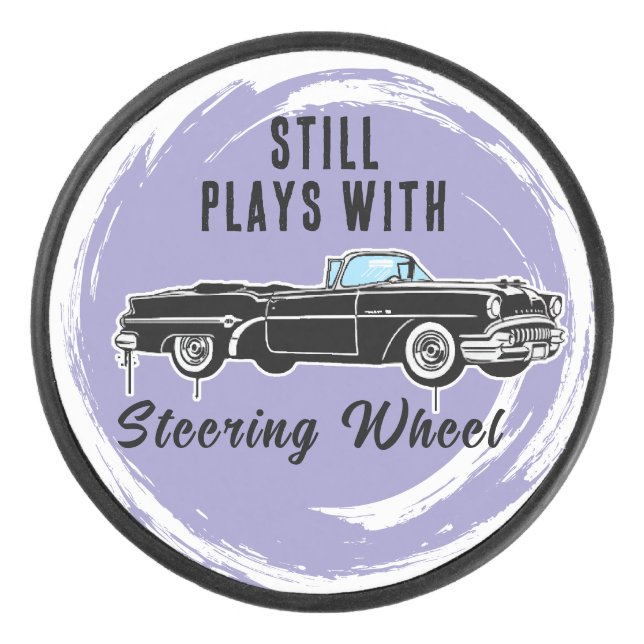 vintage car hockey puck (Front)