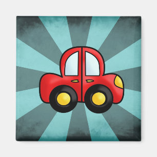 Vintage car illustration magnet