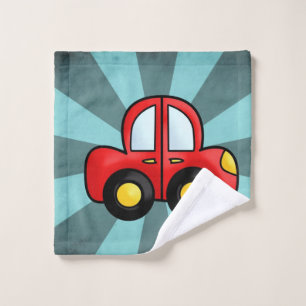 Vintage car illustration wash cloth
