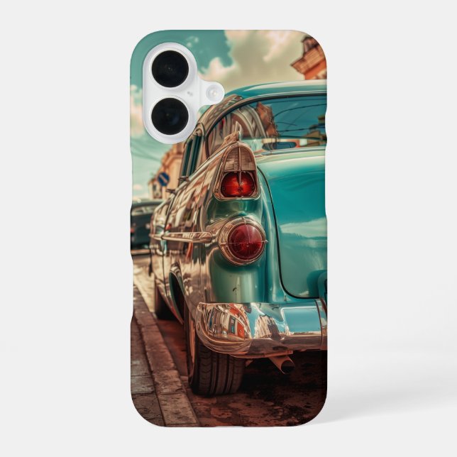 Vintage Car iPhone 16 Case (Back)