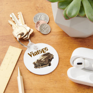 Vintage Car Keychain Retro Classic Car Accessory