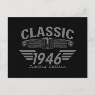 Vintage Car Lover 1946 Made in 1946 80th Birthday  Postcard
