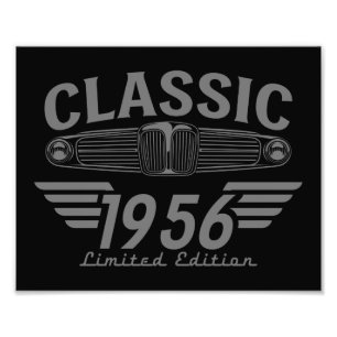 Vintage Car Lover 1956 Made in 1956 70th Birthday  Photo Print