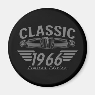 Vintage Car Lover 1966 Made in 1966 60th Birthday Magnet