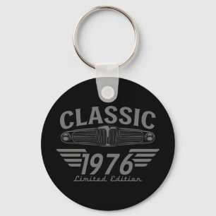 Vintage Car Lover 1976 Made in 1976 50th Birthday Keychain